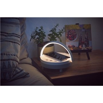Archway Wireless Speaker with 5W Wireless Charger + Touch Light