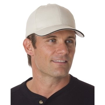 Bayside 100 Brushed Cotton Twill Structured Sandwich Cap