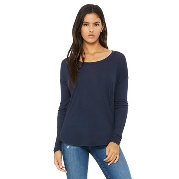 Bella + Canvas Ladies Flowy Long - Sleeve T - Shirt with 2x1 Sleeves - 8852 - COLORS