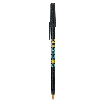 Promotional BIC ® Round Stic ® - Black Sparkle Pen $0.42