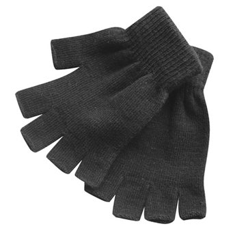 Black Stretchable Fingerless Gloves