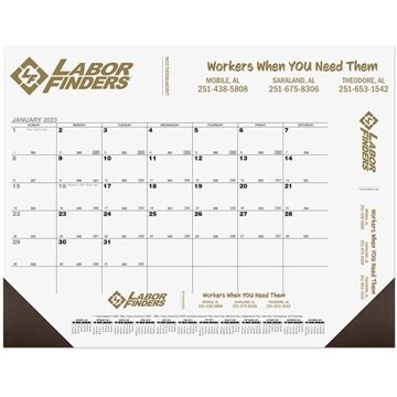 Calendar Desk Pads (21 3/4" x 17") One Color Imprint