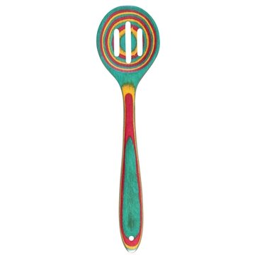 Colorful Wooden Slotted Spoon