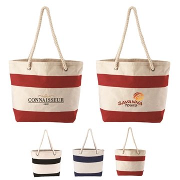 Cotton Resort Tote With Rope Handle