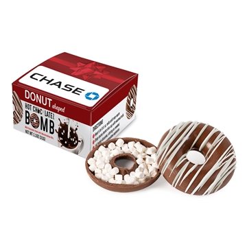 Donut - Shaped Hot Chocolate Bomb with Drizzle