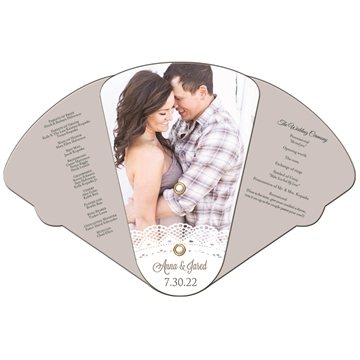 Four Part Expandable Hand Fan Full Color - Paper Products