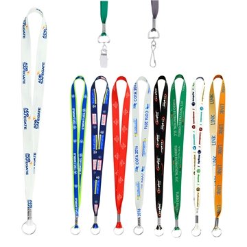 Full Color Imprint Smooth Dye-Sublimation Lanyard ¾"
