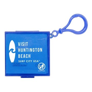 ⚠️❣️❣️びびらぶ商品です❣️❣️⚠️ Individual Wet Wipes in Square Plastic Container & Carabiner