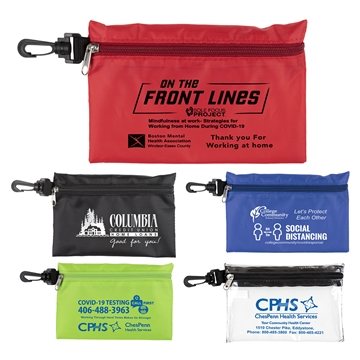 Logo Zippered Pouch - Promo Travel Wallet