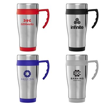 Legend Plus - 16 oz Stainless Steel Travel Mug with Handle