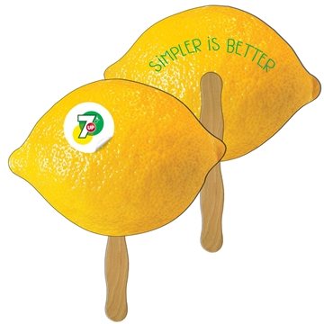 Lemon / Lime Fruit Hand Fan Full Color (2 Sides) - Paper Products