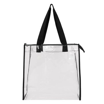 Liberty Bags OAD Clear Tote w / Gusseted And Zippered Top