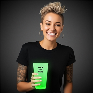 Neon LED Pint Glass Cup - Green