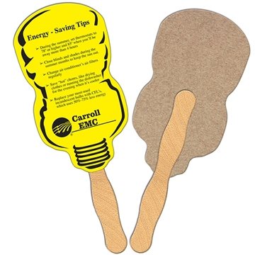 Neon Lightbulb Recycled Hand Fan - Paper Products