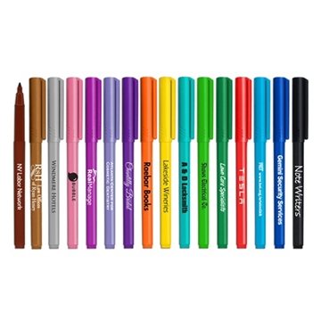 Custom Note Writers Fine Point Felt Tip Markers Six Packs