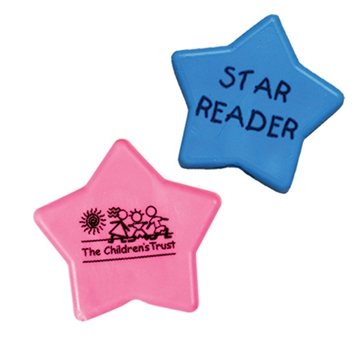 Pastel Stars Imprintable Eraser - 1 1/4 Diameter Pastel Star