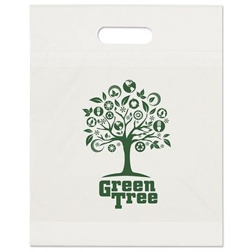 8 x 7, 3 Mil Clear Die Cut Handle Biodegradable Zipper Bags