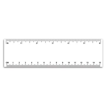 6 Inch Plastic Ruler with Magnifier