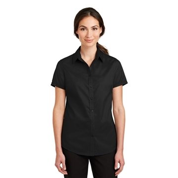 Port Authority(R) Ladies Short Sleeve SuperPro(TM) Twill Shirt