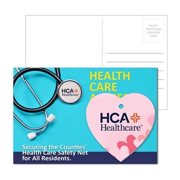 Post Card With Full - Color Heart Luggage Tag