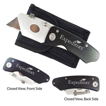 Premium Locking Folding Utility Knife with Metal Handle