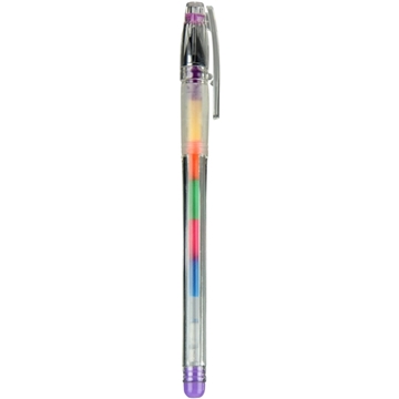 Promotional Rainbow Gel Pen w/ Translucent Gripper & Cap $1.12