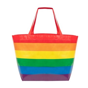 Rainbow Laminated Non - Woven Tote Bag