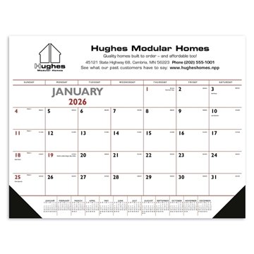Red & Black Desk Pad with Vinyl Corners - Triumph® Calendars