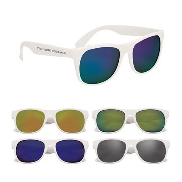 Rubberized Mirrored Malibu Sunglasses