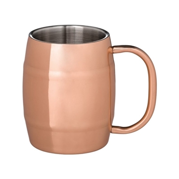 Custom Copper Mugs Barrel Shape Copper Mug, 16 oz