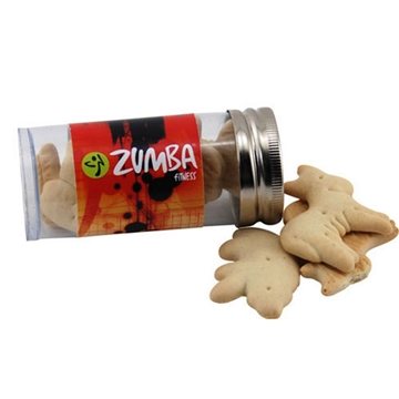Small Plastic Tube with Animal Crackers