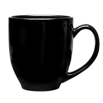 Solid - Color Bistro Ceramic Mug 16 oz Black