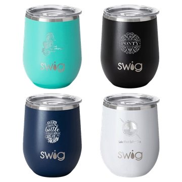 Swig(R) 12 oz Matte Stemless Wine Cup, Laser, Standard