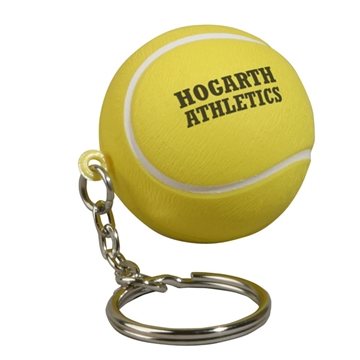 Promotional Custom Printed Tennis Ball Key Chain - Stress Relievers