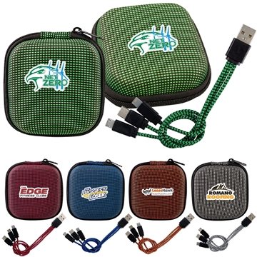 Textured 3-in-1 Multiple Charging Cable Set