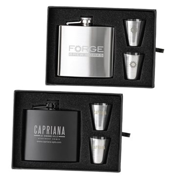 The Duncan Flask And Shot Glass Gift Set