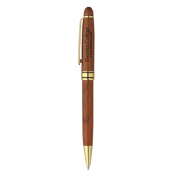 The Milano Blanc Rosewood Ballpoint Pen