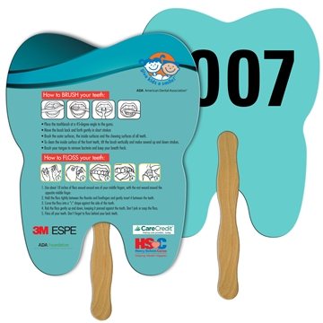 Tooth Auction Hand Fan Full Color - Paper Products