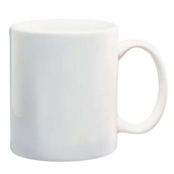 Satin Tea Mug - Curvy Ceramic Tea Mug with Metal Infuser