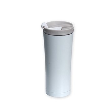 white 16 oz steel container