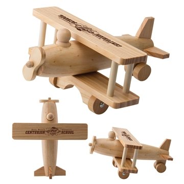 Wooden Rolling Toy Airplane