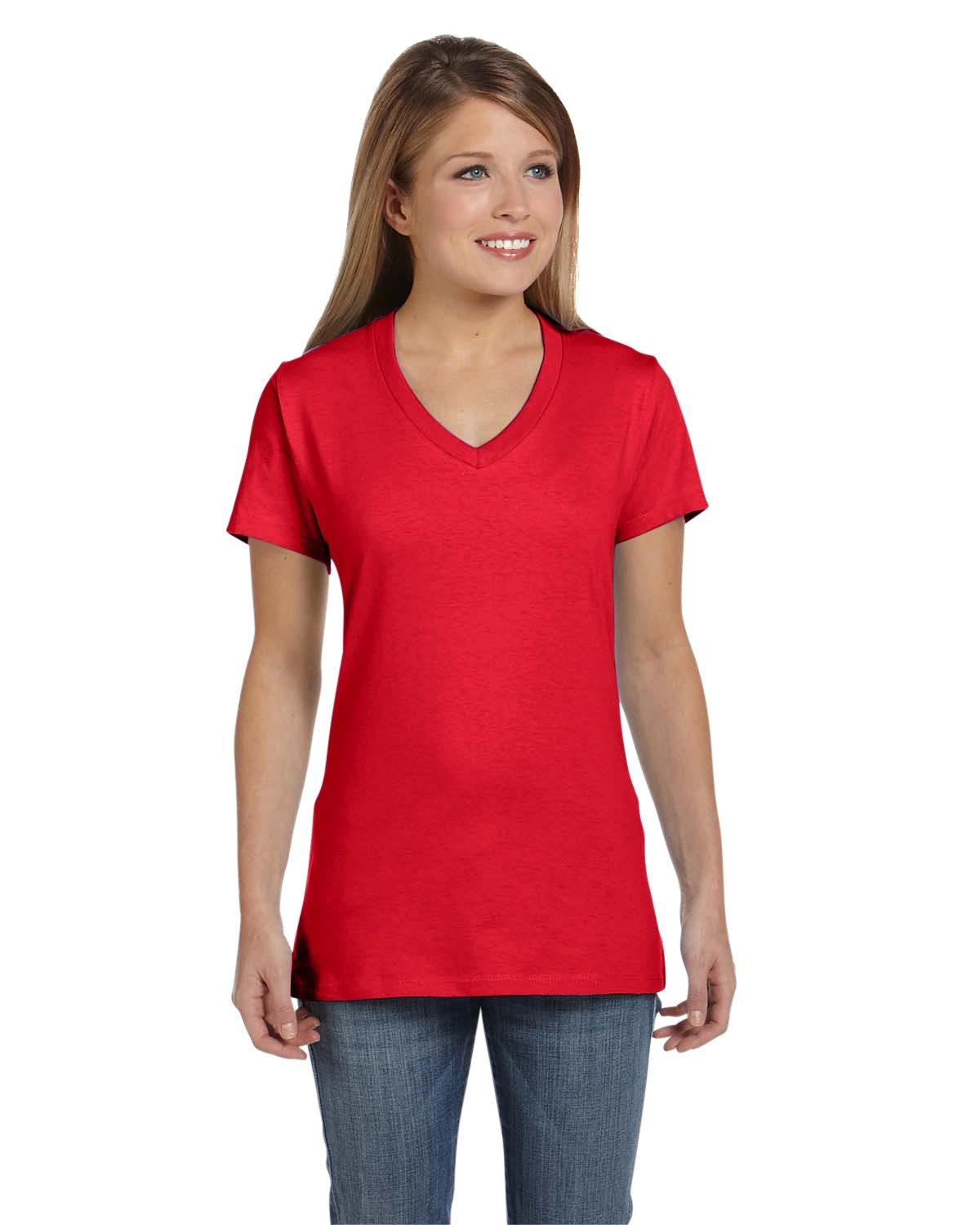 Hanes 4.5 oz 100% Ringspun Cotton nano®-T V-Neck T-Shirt