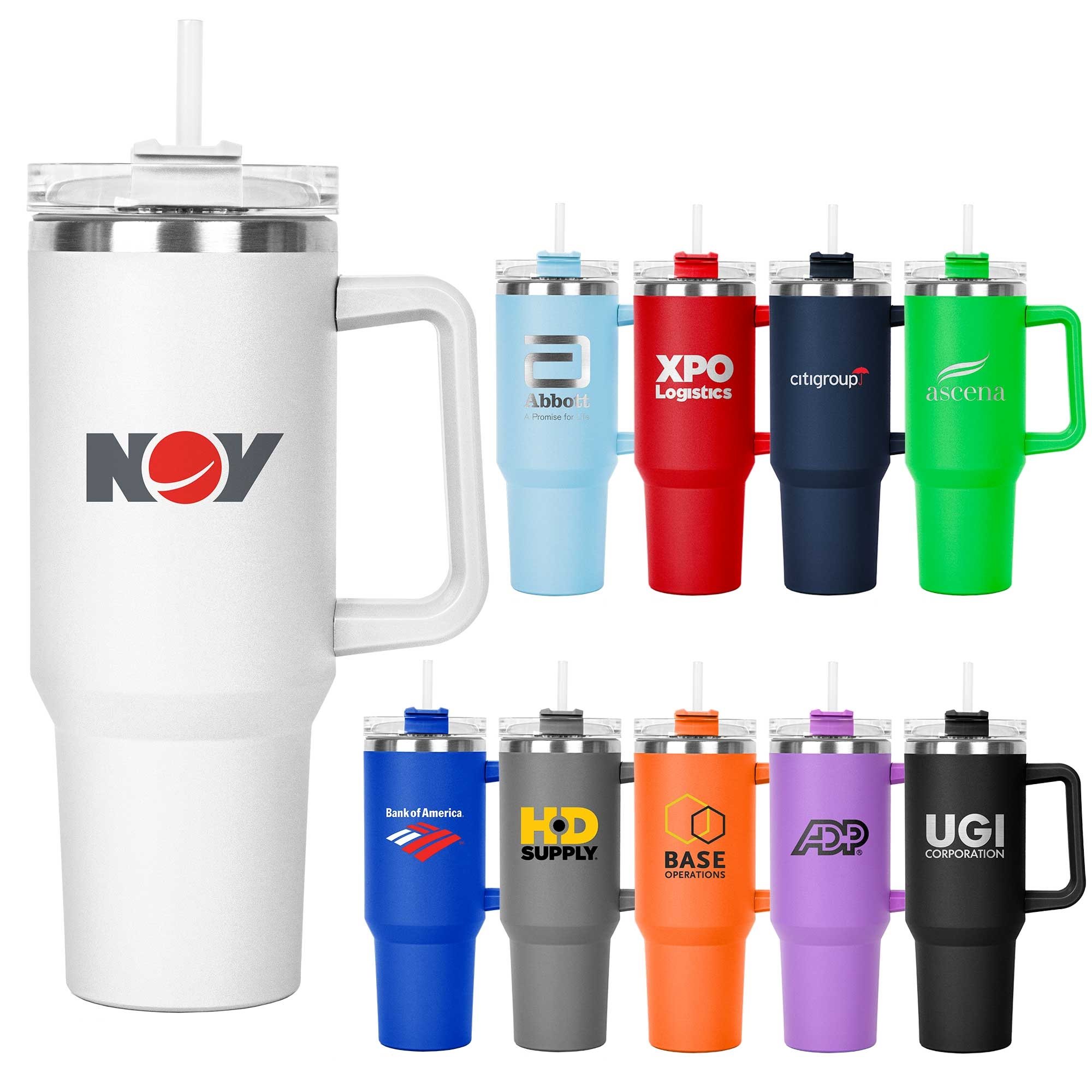 Promotional The Hippo Mug & Straw Lid with Twist Closure 40 oz